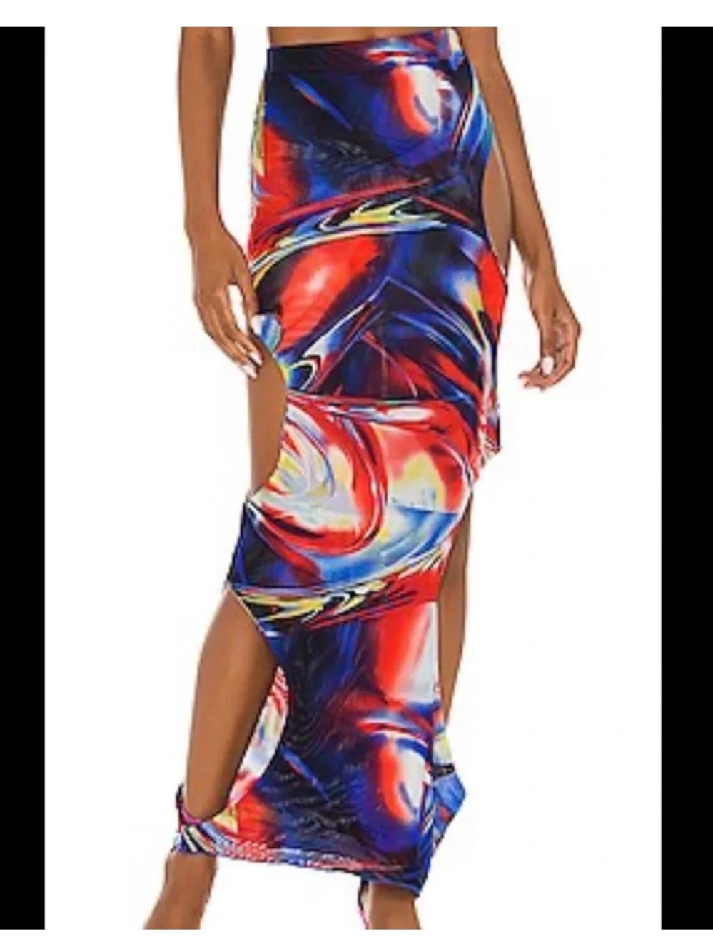 Kim Shui Abstract Cut Out Maxi Skirt S
